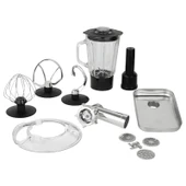 Yui M200 Multi-Fonksiyonel 3'ü Bir Arada Döküm Gövde Stand Mikser Kıyma Setli ve Blender Özellikli 1800W thumbnail 2