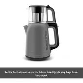 Karaca Mega Tea 1501 Cam Çay Makinesi Space Gray 1500 W thumbnail 4