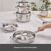 Karaca Ada 12 Parça Indüksiyon Tabanlı Çelik Çeyiz Tencere Seti V2 thumbnail 4