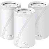 TP-Link Deco BE65 (3-Pack) | Wi-Fi 7 Mesh Sistemi | BE9300 Mbps | Fiber Uyumlu | Üç Bant | AI-Roaming | 2.5 Gbps Port | 6 GHz | 200 Cihaz | WPA3 | VPN | Mobil Uygulama ile Kolay Kurulum thumbnail 1