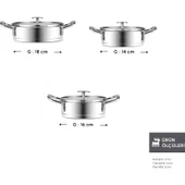 Karaca Vapor New Indüksiyon Tabanlı 6 Parça Sahan Çelik Tencere Seti thumbnail 2