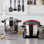 Karaca Orbit Indüksiyon Tabanlı Düdüklü Tencere Seti 6+8 L Kırmızı thumbnail 1