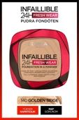 Infaillible 24h Fresh Wear Pudra Fondöten 140 Golden Beige thumbnail 2