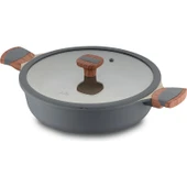 Jumbo Stone 4'lü Granit Tencere Seti – Greblon 3 Kat Kaplama, Ergonomik Ahşap Saplı, Kolay Temizlenen Farklı Ebatlar thumbnail 5