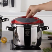 Karaca Orbit Indüksiyon Tabanlı Düdüklü Tencere Seti 6+8 L Kırmızı thumbnail 3