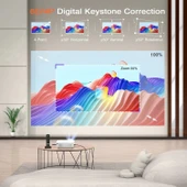 Auking Projektör - WiFi ve Bluetooth - 5G 1080P - 4K Destekli, 6D/4P thumbnail 3