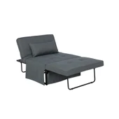 Cube Katlanır Yataklı Puf - Koyu Gri 96x189x42.5 / 96x168x92.5 cm thumbnail 4