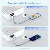 Groview 1080P Bluetooth Mini Projektör - 100 Inc thumbnail 2