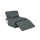 Cube Katlanır Yataklı Puf - Koyu Gri 96x189x42.5 / 96x168x92.5 cm thumbnail 3