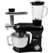 Yui M200 Multi-Fonksiyonel 3'ü Bir Arada Döküm Gövde Stand Mikser Kıyma Setli ve Blender Özellikli 1800W thumbnail 1