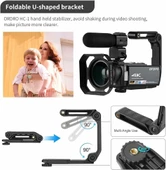 ORDRO 4K IR Gece Görüşü 1080P 60FPS Dijital WiFi Video Kamera Kaydedici thumbnail 4