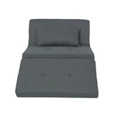 Cube Katlanır Yataklı Puf - Koyu Gri 96x189x42.5 / 96x168x92.5 cm thumbnail 7
