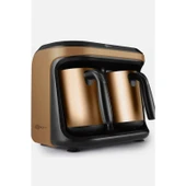 Karaca Hatır Hüp Düet Aroma Steel Çelik Cezveli Türk Kahve Makinesi Bronze thumbnail 2