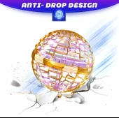 FLYNOVA Uçan Top Oyuncak, Bumerang El Kontrollü Mini Drone - Altın thumbnail 4