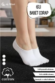 Kadın Çorap (6 Çift) Nefes Alan Terletmez Kaliteli Pamuklu Babet Çorap thumbnail 5