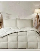 Özdilek %100 Pamuk (Çarşafı Lastikli) Çift Kişilik Yatak Seti-Colourist Kum Beji Vanilya thumbnail 3