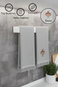 Mutfak ve Banyo Havlusu 2`li %100 Pamuklu Nakışlı El Havlusu thumbnail 8