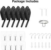 AMVR VR Kablo Yönetim Sistemi, 6 Paket Tavan Makarası Sistemi - Siyah thumbnail 4