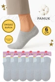 Kadın Kısa Çorap 6 Çift Pamuklu Penye Likralı Sneakers Görünmez Çorap thumbnail 11