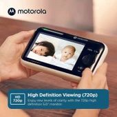 Motorola PIP1610 HD - 5 Inc Motorlu Video Bebek Monitörü, 2 Kamera thumbnail 4