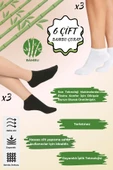 Kadın Çorap (6 Çift) Kısa Patik Bambu Esnek Terletmez Erkek Çorap thumbnail 2