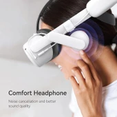 KIWI design Konforlu Pilli Sesli Kafa Bandı 6400mAh - Quest 2 ile Uyumlu thumbnail 4