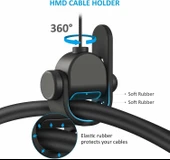 KIWI design VR Kablo Yönetimi, 3 Paket VR Makara Sistemi - Siyah thumbnail 2