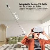 AMVR VR Kablo Yönetim Sistemi, 6 Paket Tavan Makarası Sistemi - Siyah thumbnail 2