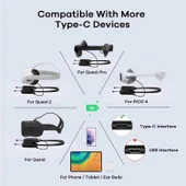 AMVR 8000mAh Pil Paketi Quest 2/Quest Pro/Meta ile Uyumlu thumbnail 4