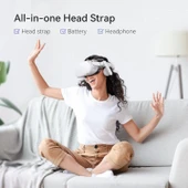 KIWI design Konforlu Pilli Sesli Kafa Bandı 6400mAh - Quest 2 ile Uyumlu thumbnail 2