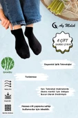 Kadın Çorap (6 Çift) Kısa Patik Bambu Esnek Terletmez Erkek Çorap thumbnail 6