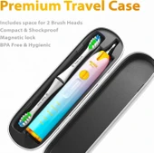 Wagner Stern Basınç Sensörlü Ultrasonik Beyazlatıcı Diş Fırçası - Mavi-Pembe thumbnail 3