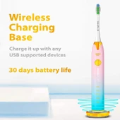 Wagner Stern Basınç Sensörlü Ultrasonik Beyazlatıcı Diş Fırçası - Mavi-Pembe thumbnail 4