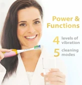 Wagner Stern Basınç Sensörlü Ultrasonik Beyazlatıcı Diş Fırçası - Mavi-Pembe thumbnail 2