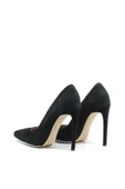 Nemesis Shoes Angel Gerçek Deri Kadın Topuklu Ayakkabı Siyah Süet thumbnail 5