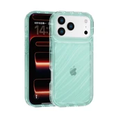 iPhone 17 Pro Uyumlu Telefon Kılıfı Kamera Çıkıntılı Kabartmalı Parlak Desenli Darbe Emici Silikon Kılıf thumbnail 2