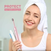 Wagner Stern Ultrasonik Beyazlatma 8 Fırça Başlıklı Diş Fırçası - Pembe thumbnail 4