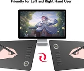 VEIKK A15 10x6 Inc Çizim Tableti, 12 Kısayol Tuşlu - Gri thumbnail 2