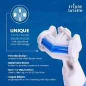 Triple Bristle GO - Üç Taraflı Sonic Diş Fırçası - Yumuşak Naylon Kıllar - 2 Adet thumbnail 4