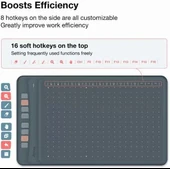 Artisul A1201 12 Inc Grafik Çizim Tableti - 8192 Seviye Basınçlı Pilsiz Kalem thumbnail 2