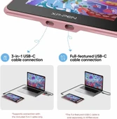 XP-Pen Artist 10 2.Gen, Bilgisayar Grafik Çizim Tableti - 10 Inc - Pembe thumbnail 3