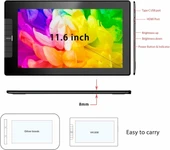 VEIKK VK1200 11.6 Inc Tam Lamine Grafik Çizim Monitörü thumbnail 4