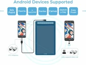 XP-Pen Deco LW Bluetooth Kablosuz Grafik Çizim Tableti 10x6  - Mavi thumbnail 4