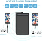 XP-Pen Deco LW Bluetooth Kablosuz Grafik Çizim Tableti 10x6  - Siyah thumbnail 4