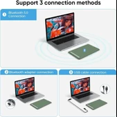 XP-Pen Deco MW Bluetooth Kablosuz Grafik Çizim Tableti 8x5 - Yeşil thumbnail 2