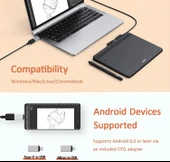 UGEE Bilgisayar Grafik Tabletleri, 10 Kısayol Tuşlu, 6.5x4 Inc thumbnail 3