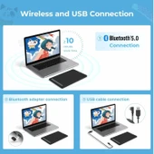 XP-Pen Deco LW Bluetooth Kablosuz Grafik Çizim Tableti 10x6  - Siyah thumbnail 2