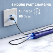 Wagner Stern Ultrasonik Beyazlatma 8 Fırça Başlıklı Diş Fırçası - Mavi thumbnail 5