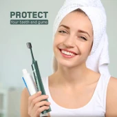 Wagner Stern Ultrasonik Beyazlatma 8 Fırça Başlıklı Diş Fırçası - Yeşil thumbnail 4