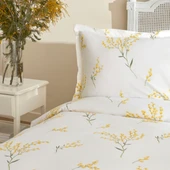 Karaca Home Loretta Çift Kişilik %100 Pamuk Beyaz Çiçek Desenli 4 Parça Pike Takımı 200x220 cm thumbnail 4